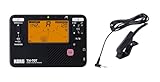 Korg TM70 Kombiniertes Metronom und chromatisches Stimmgerät mit Kontaktmikrofon – Schwarz