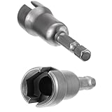 2 Stück Sechskantschaft Nuss Treiber Bit teckschlüssel, Stahl mit Hohem Kohlenstoffgehalt Flügelmutter, 1/4 Zoll Hakenschraubendreher, Steckschlüssel Werkzeuge für Panelmuttern Schrauben Auge C Haken