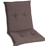 gardisun Gartenstuhlauflagen Niedriglehner I Extra Dicke Sitzauflagen I Made in Europe I Stuhlauflagen für Niederlehner Gartenstuhl I Auflagen mit extra hohem Komfort I 1er Set I Taupe