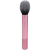 Real Techniques Ultra-Plüsch-Make-up-Pinsel, für loses, cremefarbenes oder gepresstes Rouge, Rosy Glow Cheeks, flauschiger Puderpinsel, Aluminiumhülsen, synthetische Borsten, vegan und tierversuchsfrei, 1 Stück