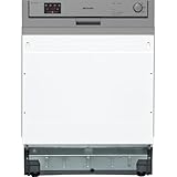 Sharp QW-HX12S47ES-DE Geschirrspüler Teilintegriert / 60 cm / E / 13 Maßgedecke / 3 Programme mit 50 min. Kurzprogramm / Edelstahl