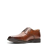 Clarks Herren Tilden Cap Oxford-Schuh, Dark Tan Lea, 43 EU