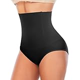 YARRCO Bauchweg Unterhose Damen Shapewear Miederhose Hohe Taille Miederslips Body Shaper Figurformende Unterwäsche (Schwarz, S)