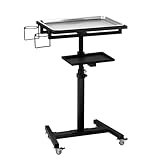 NihaoWXM HöHenverstellbarer Tattoo-Tablettwagen Tattoo-Tablett aus Edelstahl mit Rollen, Trolley, höhenverstellbar, Tattoo-Workstation, Rolltablett for Tattoo-Studio
