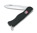 Victorinox Schweizer Taschenmesser Sentinel, Swiss Army Knife, Multitool, 4 Funktionen, Feststellklinge, Pinzette, Zahnstocher, Schwarz