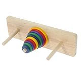Milisten Bunter Holz Hanoi Turm Puzzle für Erwachsene Intelligentes Kreativität und Problemlösungsfähigkeiten für DIY Partys und Entspannende Spielstunden