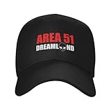 YUHUPMXAV Area 51 Dreamland Baseballkappe Trucker-Mütze Wanderhut Hut-Mann für die Sonnenkappen Männer Damen