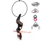 Lyra-Hoop-Reifen aus Edelstahl für Erwachsene, Standard-Aerial-Hoop-Set für akrobatische Fitness, robuster Yoga-Ring-Hoop für das Fitnessstudio zu Hause zum Abnehmen beim Tanzen, 90 cm - 2,5