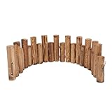 Levemolo Flexibler Holz-gartenzaun Mittelgroß Wetterfester Sichtschutz-zaun für Außenbereich Einfache Montage Natürliche Gartendekoration Langlebiger DIY Holzzaun für Rasen und Beete