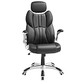 SONGMICS Bürostuhl, Gaming-Stuhl, verstellbare Kopfstütze, Wippfunktion, Schreibtischstuhl, verstellbare Armlehnen, automatische Bremsräder, höhenverstellbar, tintenschwarz OBG65BK