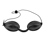 Oykrueats Solarium Brille,Kieselerde Sonnenbank Brille,Schwarz Rotlicht Schutzbrille,Wiederverwendbar Schutzbrille Rotlichtlampe,Für UV-Infrarot LED Rot Blau Licht Harte Wellenlänge Therapie