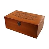 Elegante Holztruhe mit Schloss zur Aufbewahrung wichtiger Dokumente und Sammlerstücke (L)