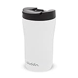 Aladdin Latte Leak-Lock Stainless Steel Mug 0.25L Weiß – Auslaufsicher - Doppelwandige Vakuumisolierung - Edelstahlbecher - passt unter die meisten Kaffeemaschinen - BPA-Frei - Spülmaschinenfest