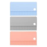 Abaodam 3 Stück Wiederverwendbarer Tierhaarentferner aus Weichem Gel für Sofa Kleidung und Auto Doppelseitige Fusselbürste zur Schonenden Haustierfellentfernung