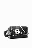 Desigual Women's Mickey Rock Dortmund Accessories PU Across Body Bag, Black