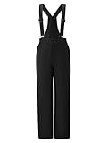 Ziener Kinder ABOL-Z Ski-Hose/Schnee-Hose | wasserdicht, Träger, Black, 164