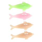 LOORGVEL 4 Stück Teiliges Nagelbürsten aus Robustem Kunststoff Delfinförmige Fingernagel Reinigungsbürsten Vielseitig für Haushalt Bad und Garten Praktische Maniküre Zufällige Farbe