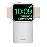 OtterBox Power Bank mit Apple Watch Ladegerät, 3,000 mAh externer Akku mit USB-C Ausgangsleistung, Status LED, schlank und tragbar, Weiß