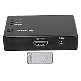 Ouitble High Definition Multimedia Interface Switcher 3 in 1 Out 1080P Konverter mit Fernbedienung für Heimkino-Projektorsysteme und Spielekonsolen