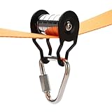 Stahlschieber-Seilrolle – Seilleinen Riemenscheibe – Slacklines Pully Bearing Zubehör – Starke Tragfähigkeit, stabile Riemenscheibe mit 5 Rollen – funktionales Trainingszubehör für Zuhause, Park