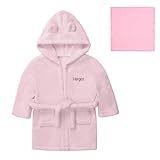 HAGOT Baby Jungen & Mädchen Unisex Bademantel, Weiches Plüsch Flanell Fleece mit Kapuze Bademantel, 62 * 42 CM (0-6 Months)