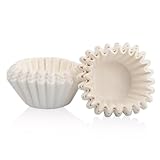 200 Stück Korbfilterpapier, 110/80 mm Kaffeefilter aus Papier, Universal Korbfiltertüten für Kaffeemaschinen, Coffee Ersatzfilter Papier, Espresso Einwegfilterpapiere (Weiß)