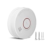 Rauchmelder 10-Jahres-Garantie Feuermelder Austauschbare 9V-Batterie für Rauchmelder, DIN EN14604 & BSI-Zertifiziert 1 Stuck