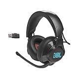 JBL Quantum 610 Over-Ear Gaming Kopfhörer – Wireless 2,4 GHz und 3,5 mm Klinke – Mit hochklappbarem Boom Mic und QuantumSurround Sound – Schwarz