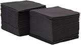 Saten ser22104961 Coktail, Serviette 20 x 20, 2-lagig, 1/4 Falz, 100 Servietten, punta-punta, Schwarz