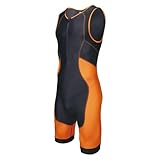 CGLRybO Herren Triathlon-Anzug mit kurzen Ärmeln, ideal für Ironman Racing Tri Anzug, Orange, XL