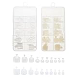 STOBAZA 200 Stück Teiliges Fußnägel Transparent und Naturfarbend Künstliche Zehennägel zum Aufkleben Einfach zu Anbringen Für Nageldesign Zuhause und Profi salon Passend für Verschiedene