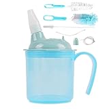 Schnabeltasse für ältere Menschen, verhindert Ersticken, Dysphagie, leichte, auslaufsichere Trinkhalmflasche, um Ersticken zu verhindern, zum, Schlucken, ältere Menschen, Behinderte, postpartale