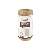 D.RECT 50m Jute-Schnur Natur Braun Jute-Kordel | Packschnur Geschenk-Band Bastelschnur Dekokordel | 1,2mm Dicke | Für: Verpackung, DIY Kunst-Handwerk, Floristik, Dekoration