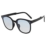 CUTeFiorino Trendige Sonnenbrille für Damen und Herren, polarisierte, faltbare, runde, schicke Retro-Sonnenbrille Jungs Brillen (Blue, One Size)