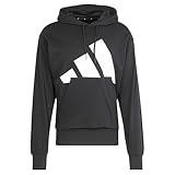 adidas Herren Essentials Big Logo French Terry Hoodie, Black/White, L