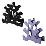 ERINGOGO 2 Stück Kunststoff Hantelständer Mehrschichtiger Gewichtsbaum Hantelablage Rutschfester Dumbbell Organizer für Zuhause Platzsparend und