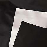 Stoff mit silberner Thermobeschichtung als Sonnenschutz | hohe Lichtundurchlässigkeit | Verdunkelungsstoff als Meterware, blickdicht für Verdunkelung, Gardinen und Vorhänge (Schwarz)