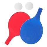 NULYLU 1 Satz Tischtennisschläger Tischtennis Trainingsschläger tischtennisplatte Tischtennis Trainer Tischtennisball Pongbälle Tischtennis-Trainingsball praktischer Sportschläger Plastik