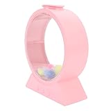 Plyisty 7 Farbwechsel RGB Runde LED -Quallenlampe mit 4 Lebensechter Quallen, Ruhiger Motor, Ideal für die Heimdekoration, Ideal für Nachtlicht in der Wohnzimmer Nachtleuchte (Rosenate)