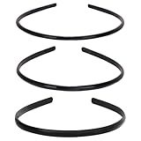 3 Stück Haarband, Kunststoff Einfach Stirnbänder, Stirnbänder mit Zähnen Dünne, DIY Stirnbände, 5mm & 6mm & 8mm Breite Glatte