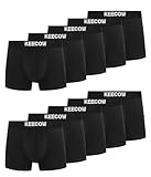 Boxershorts Herren 10er Pack, Unterhosen Männer Unterwäsche Retroshorts Baumwolle Atmungsaktive (DE/NL/SE/PL, Alphanumerisch, XL, Regular, Regular, Schwarz)