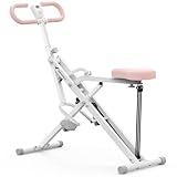 MERACH 2-in-1-Kniebeugen-Rudergerät, Faltbare Kniebeugenmaschine, Glute Machine für den Gesäß-, Bein- und Core-Training, 10-Min Aufbau für Zuhause und Fitnessstudio, Max Belastung 160 KG – R07 Weiß