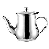 Fettabscheider Edelstahl Kochölabscheider Fetttrennkanne Ölabscheider mit Filter Silber Fettabscheider, Fettfilter Kochölabscheider Schüssel, für Küche Filtern und Aufbewahren von Speiseöl (1000 ml)