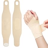 XIANGLONGY 2 Stück Sport Handgelenkbandage, Hautfarbe Verstellbar Handgelenkstütze, Atmungsaktiv Handgelenk Bandagen für Karpaltunnel Handgelenkschoner Schmerzlinderung Sport Fitness