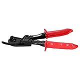 Kabelschere 260mm, Ratschenwerkzeug mit PVC - Griff, HS - 325A - Kraftsparend, Schnittfest, Für Kupfer - und Aluminiumkabel