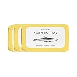 Feinkost Machado – Sardinen in Olivenöl mit Zitrone (3x 120g) | Handverpackte Sardinen – Zart & aromatisch mit frischer Note | Perfekt für Tapas, Salate & Snacks – Mediterraner Genuss aus Portugal