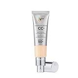 IT Cosmetics Your Skin But Better CC Cream LSF 50+, 32 ml, Hochpigmentierte Mehrzweck-Creme mit LSF 50, Getönte Anti-Aging-Tagescreme, Foundation, Concealer & Pflege in einem, Farbton Light