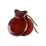 2PC Professional Massivholz Kastagnetten für Percussion Handgefertigte Spanische Musikinstrument Paar Glatte Oberfläche & Lightweight Design Musiker Geschenk Portable Traditionelle Kastagnetten