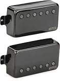 EMG 57/66 Humbucker Gitarren-Tonabnehmer-Set für Steg und Hals, Schwarzes Chrom
