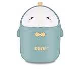 TOGHPUW TischmüLleimer Mit Deckel, MüLleimer BüRo Cute, Cartoon Table Trash Bin, Kleine Aufbewahrungsbox FüR Arbeitstische, BüRos, Kinderzimmer (Grün)